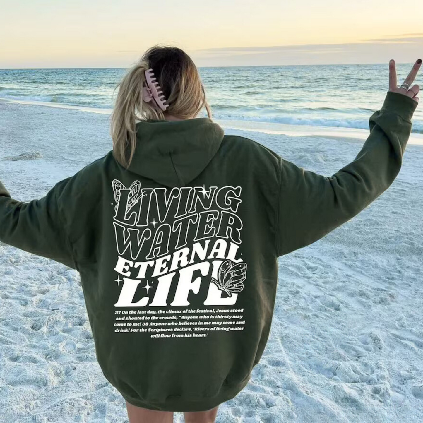 Living Water, Eternal Life Hoodie